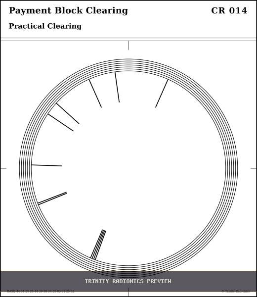 Payment Block Clearing Radial radionics card preview