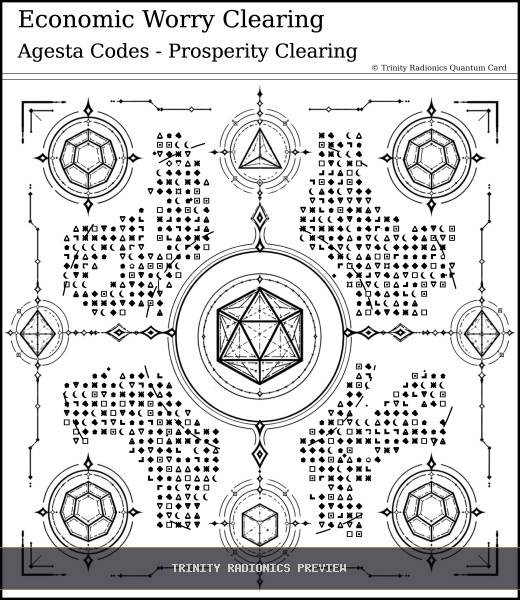 Economic Worry Clearing Quantum radionics card preview - Work, Money & Prosperity - Quantum