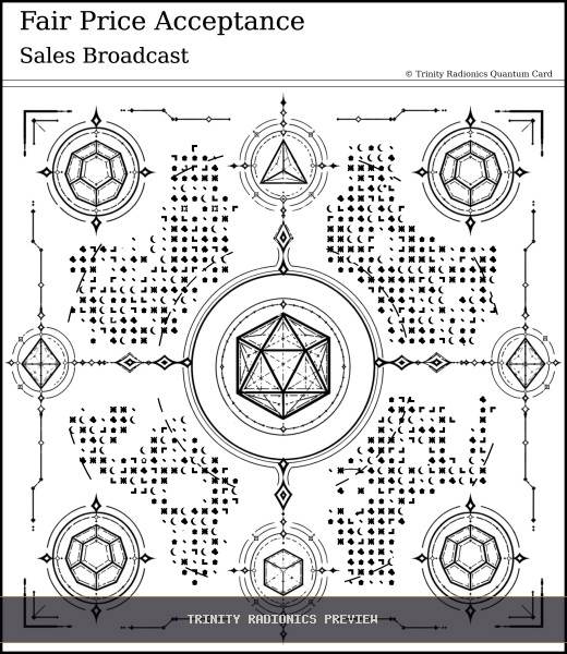 Fair Price Acceptance Quantum radionics card preview - Work, Money & Prosperity - Quantum