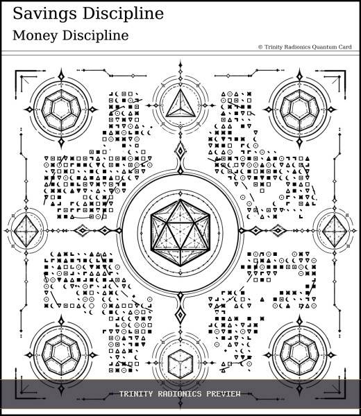 Savings Discipline Quantum radionics card preview - Work, Money & Prosperity - Quantum