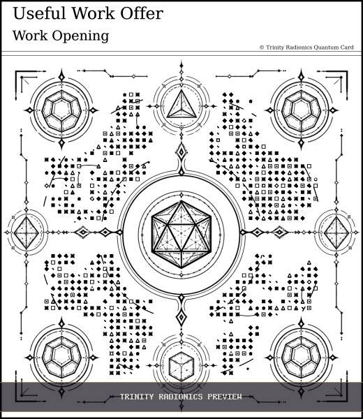 Useful Work Offer Quantum radionics card preview - Work, Money & Prosperity - Quantum