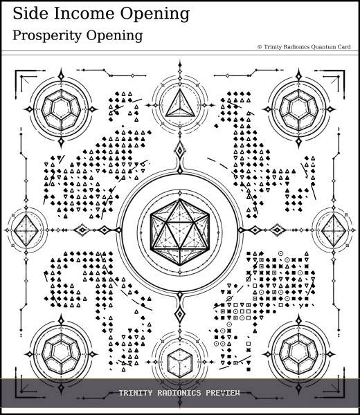 Side Income Opening Quantum radionics card preview - Work, Money & Prosperity - Quantum