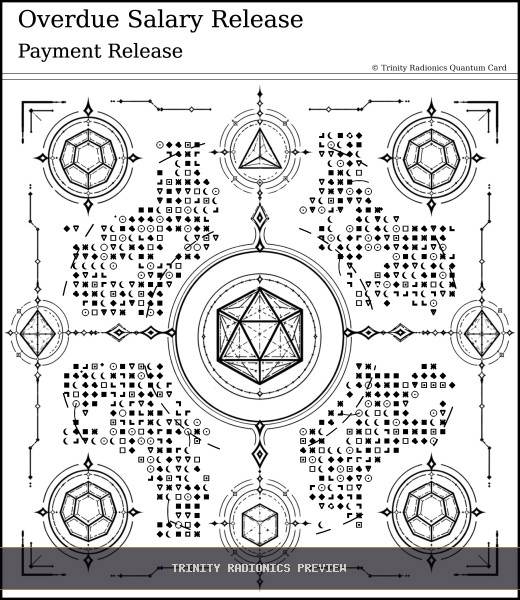 Overdue Salary Release Quantum radionics card preview - Work, Money & Prosperity - Quantum