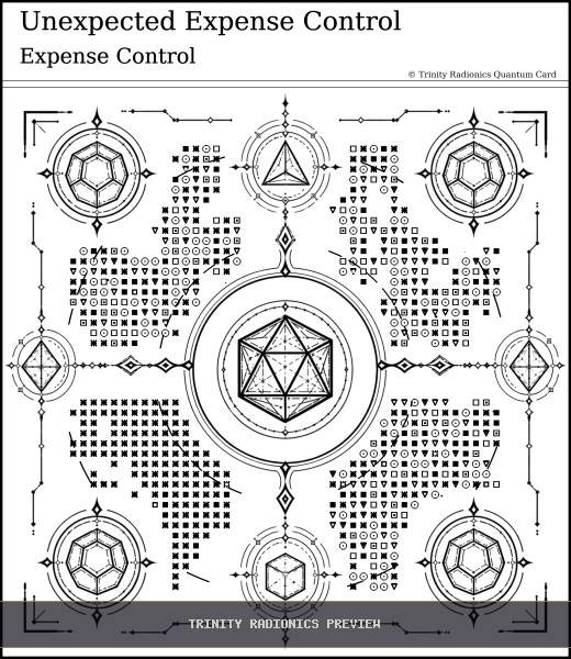Unexpected Expense Control Quantum radionics card preview - Work, Money & Prosperity - Quantum
