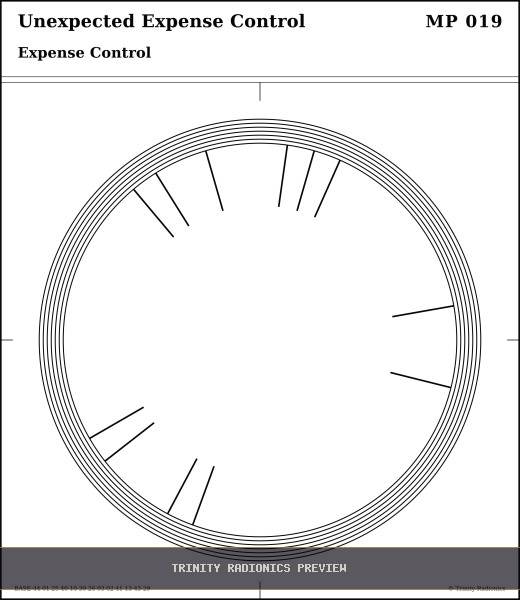 Unexpected Expense Control Radial radionics card preview