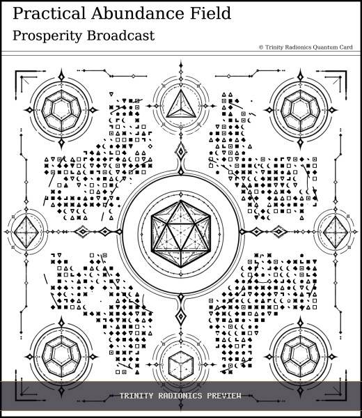 Practical Abundance Field Quantum radionics card preview - Work, Money & Prosperity - Quantum