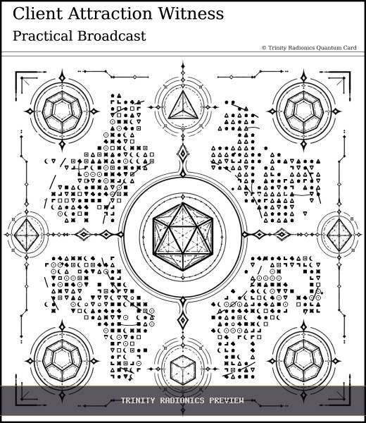 Client Attraction Witness Quantum radionics card preview - Business, Clients & Sales - Quantum