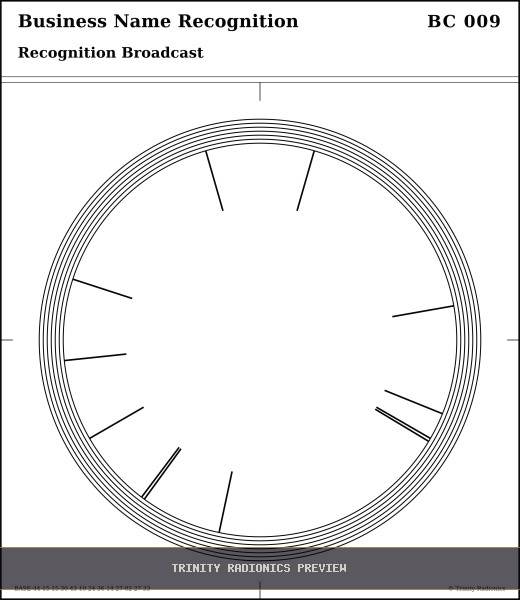 Business Name Recognition Radial radionics card preview