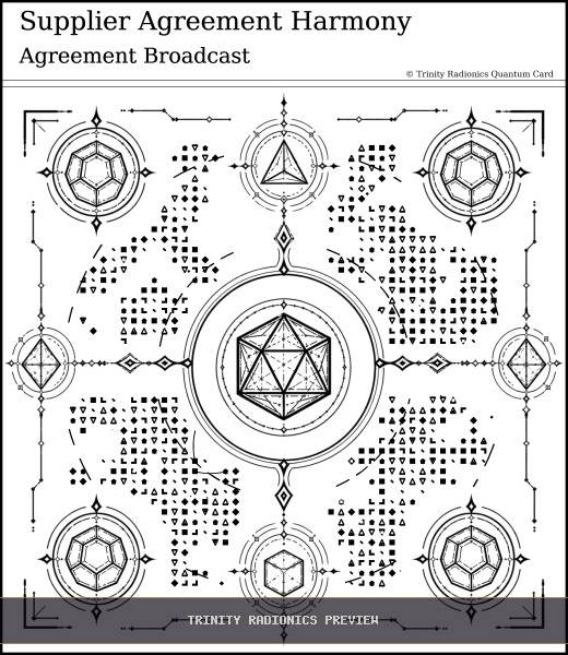 Supplier Agreement Harmony Quantum radionics card preview - Business, Clients & Sales - Quantum