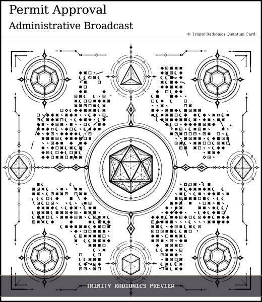 Permit Approval Quantum radionics card preview - Legal, Documents & Administration - Quantum