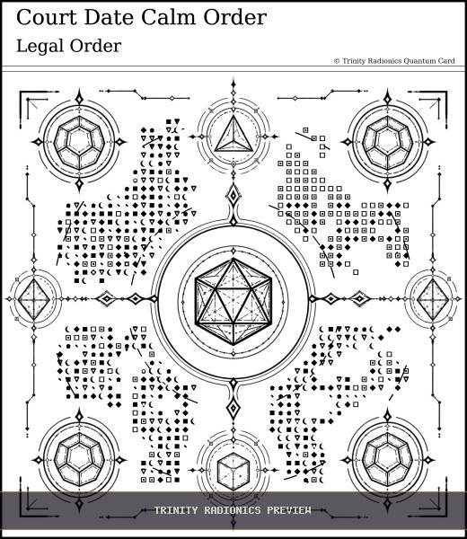 Court Date Calm Order Quantum radionics card preview - Legal, Documents & Administration - Quantum