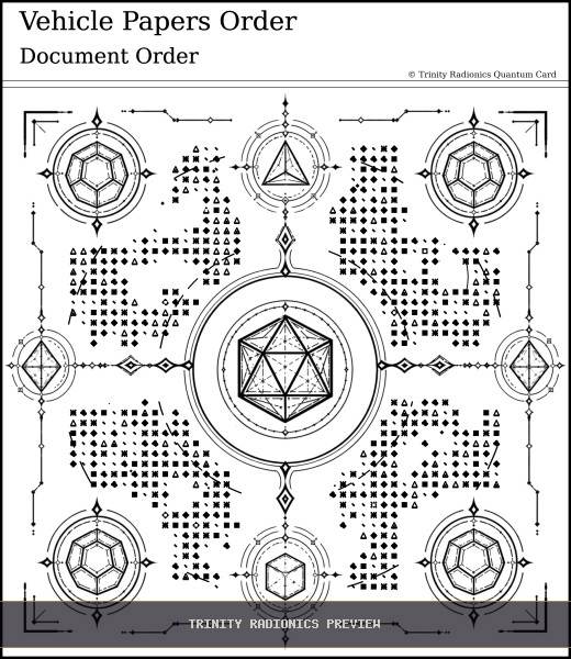 Vehicle Papers Order Quantum radionics card preview - Legal, Documents & Administration - Quantum