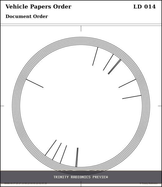 Vehicle Papers Order Radial radionics card preview