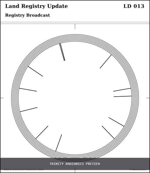 Land Registry Update Radial radionics card preview