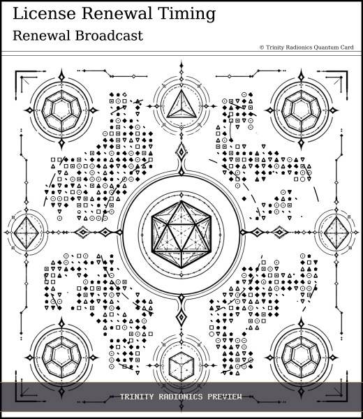 License Renewal Timing Quantum radionics card preview - Legal, Documents & Administration - Quantum