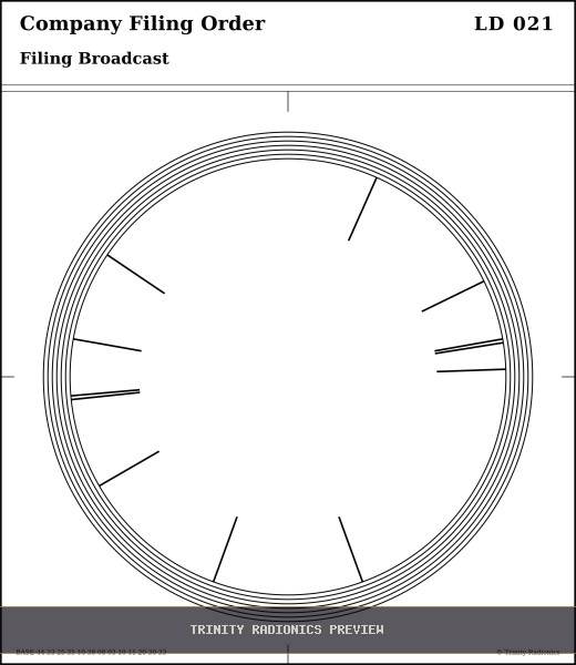 Company Filing Order Radial radionics card preview