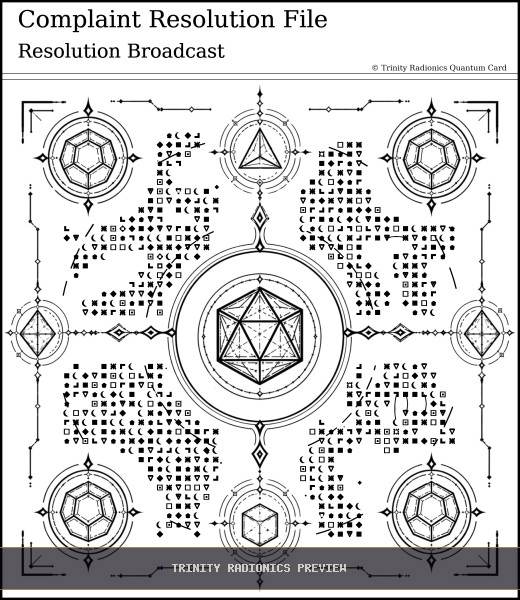 Complaint Resolution File Quantum radionics card preview - Legal, Documents & Administration - Quantum