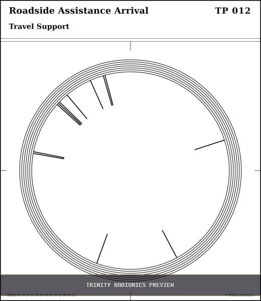 Roadside Assistance Arrival Radial radionics card preview