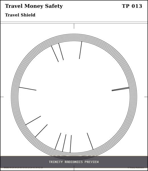 Travel Money Safety Radial radionics card preview