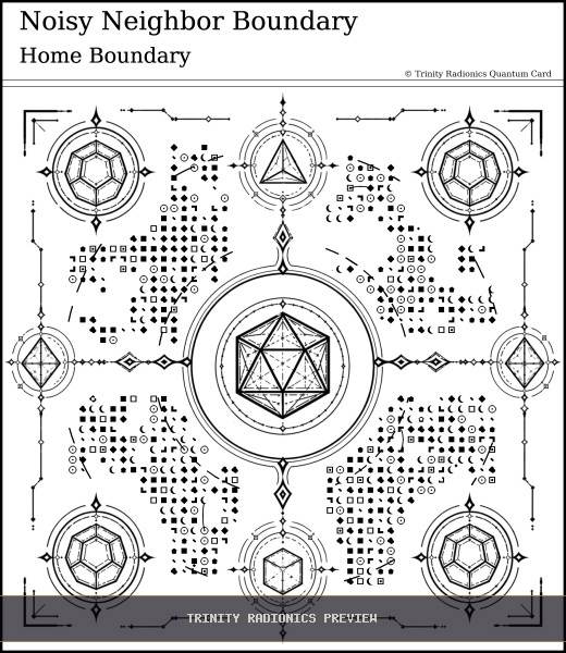 Noisy Neighbor Boundary Quantum radionics card preview - Home, Family & Relationships - Quantum
