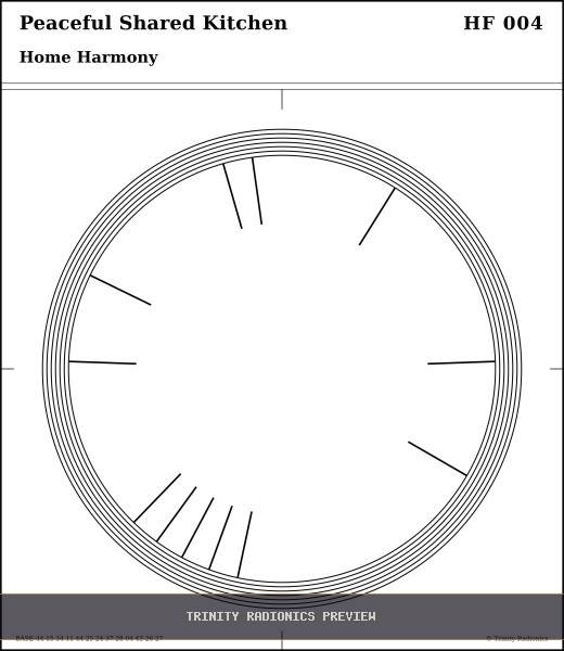 Peaceful Shared Kitchen Radial radionics card preview