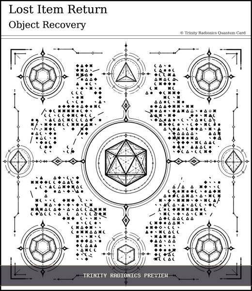 Lost Item Return Quantum radionics card preview - Home, Family & Relationships - Quantum