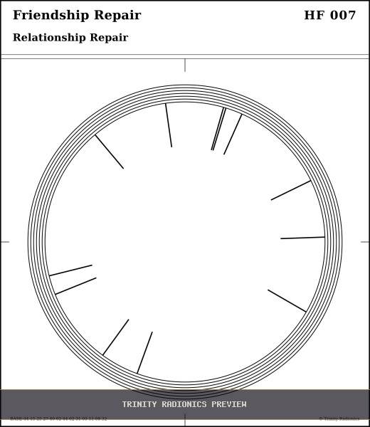 Friendship Repair Radial radionics card preview