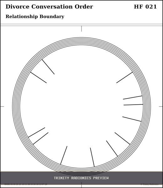 Divorce Conversation Order Radial radionics card preview