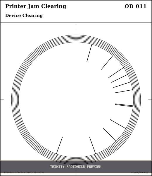 Printer Jam Clearing Radial radionics card preview
