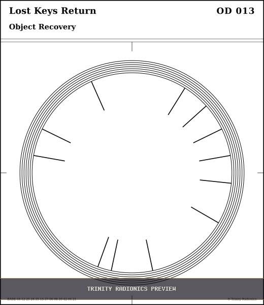 Lost Keys Return Radial radionics card preview