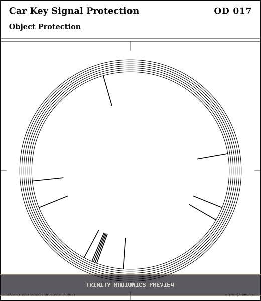 Car Key Signal Protection Radial radionics card preview