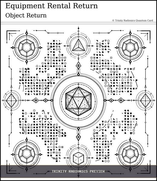 Equipment Rental Return Quantum radionics card preview - Objects, Devices & Data - Quantum