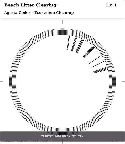 Beach Litter Clearing Radial radionics card preview