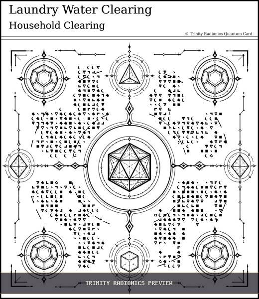 Laundry Water Clearing Quantum radionics card preview - Water & Environmental Clean Up - Quantum