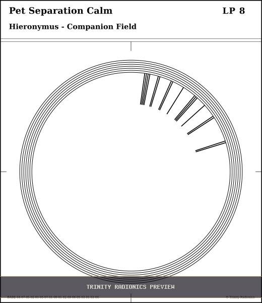 Pet Separation Calm Radial radionics card preview