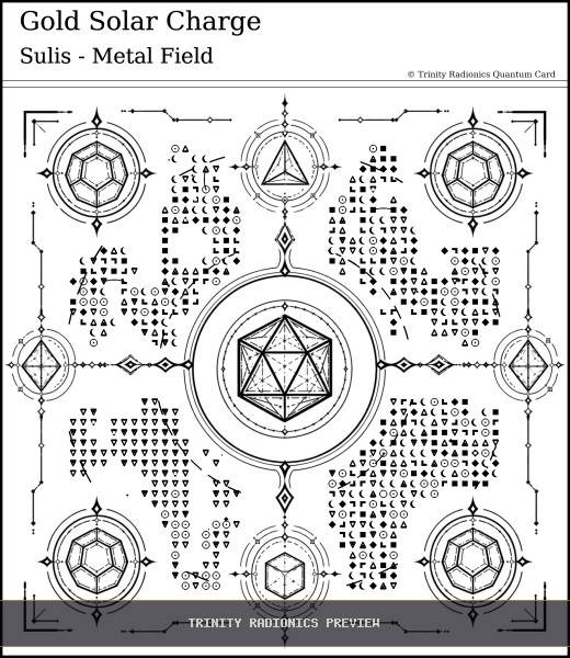 Gold Solar Charge Quantum radionics card preview - Crystals, Metals & Minerals - Quantum