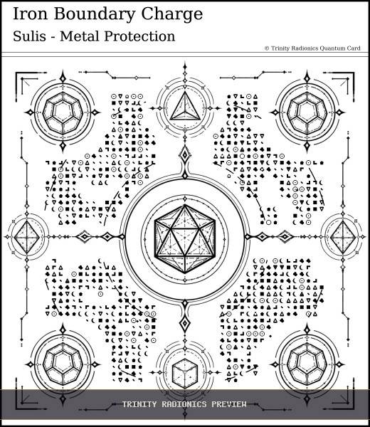 Iron Boundary Charge Quantum radionics card preview - Crystals, Metals & Minerals - Quantum