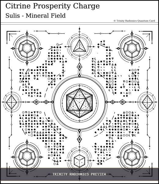 Citrine Prosperity Charge Quantum radionics card preview - Crystals, Metals & Minerals - Quantum