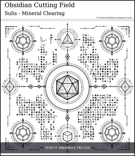 Obsidian Cutting Field Quantum radionics card preview - Crystals, Metals & Minerals - Quantum