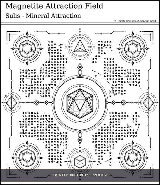 Magnetite Attraction Field Quantum radionics card preview - Crystals, Metals & Minerals - Quantum
