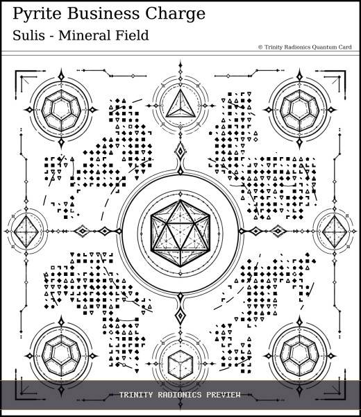 Pyrite Business Charge Quantum radionics card preview - Crystals, Metals & Minerals - Quantum