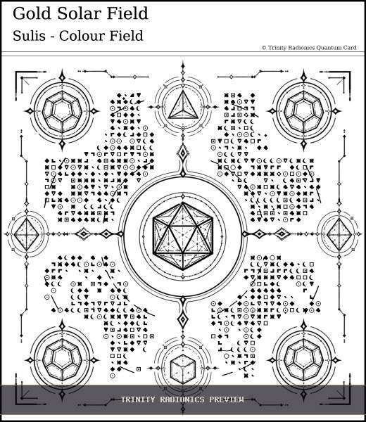 Gold Solar Field Quantum radionics card preview - Elements, Colours & Subtle Bodies - Quantum