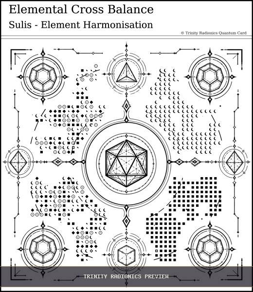 Elemental Cross Balance Quantum radionics card preview - Elements, Colours & Subtle Bodies - Quantum