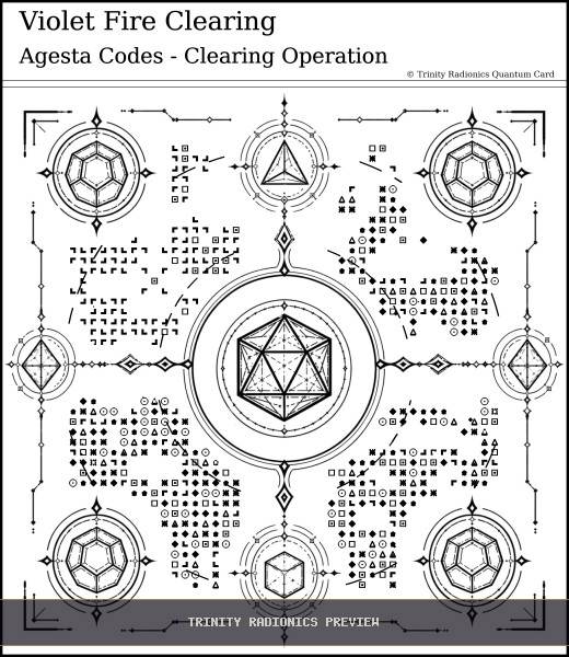 Violet Fire Clearing Quantum radionics card preview - Energy Operations & Broadcasts - Quantum
