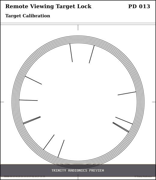 Remote Viewing Target Lock Radial radionics card preview