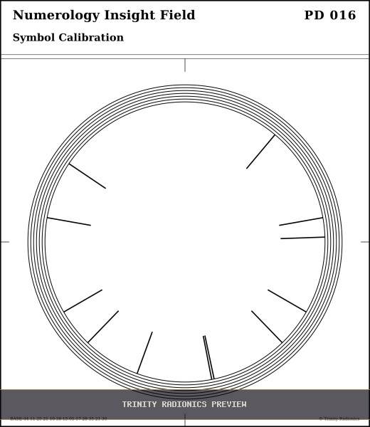 Numerology Insight Field Radial radionics card preview