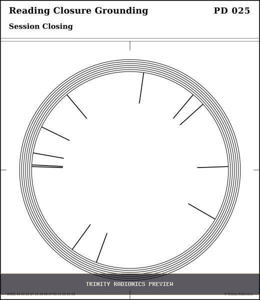 Reading Closure Grounding Radial radionics card preview