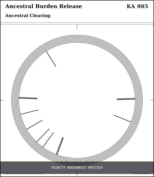 Ancestral Burden Release Radial radionics card preview