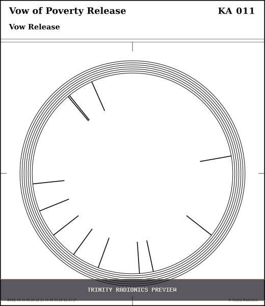 Vow of Poverty Release Radial radionics card preview