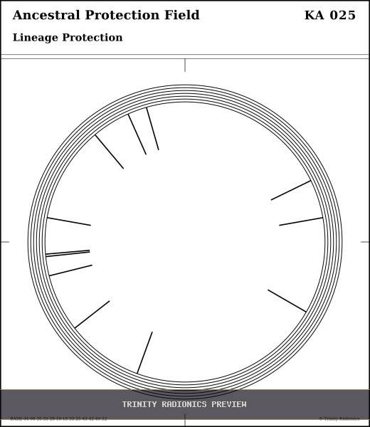 Ancestral Protection Field Radial radionics card preview